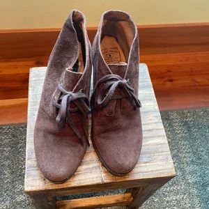 Lucky Brand LK Sway Tie Brown Suede Booties